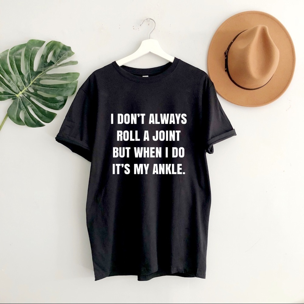 NEW Rolled Joint Funny T shirt Top S-5X Summer